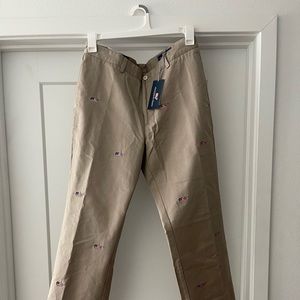 NEW Vineyard vines patriotic flag whale pants 34x32